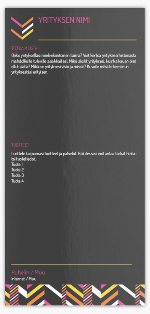 Mallin esikatselu Mallivalikoima: Markkinointi ja PR Postikortit, DL (99 x 210 mm)