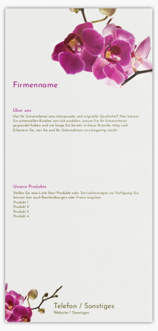 Designvorschau für Designgalerie: Postkarten Schönheit & Wellness, DIN lang (99 x 210 mm)