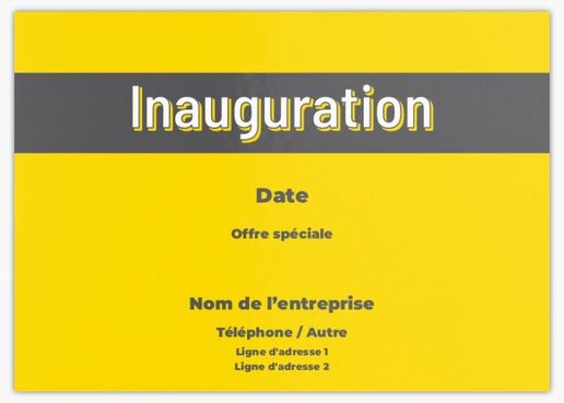 Aperçu du graphisme pour Galerie de modèles : Cartes postales pour Inauguration, A6 (105 x 148 mm)