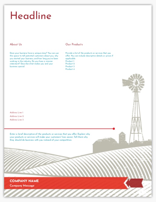 Design Preview for Design Gallery: Agriculture & Farming Custom Flyers, 8.5" x 11"