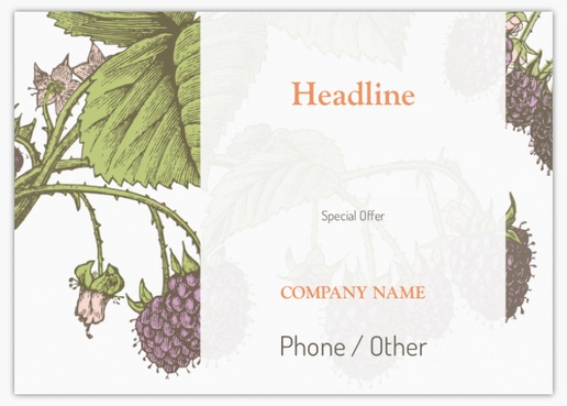 Design Preview for Design Gallery: Organic Food Stores Postcards, A6 (105 x 148 mm)