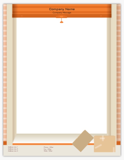 A case caixa de papelão cream orange design