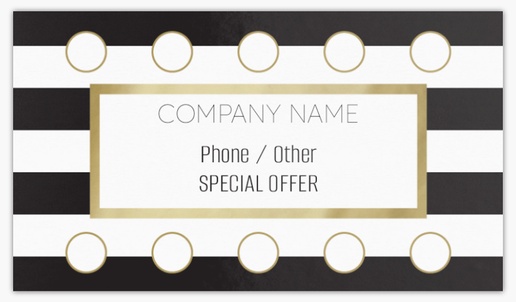 A loyalty card gold black white design for Loyalty Cards