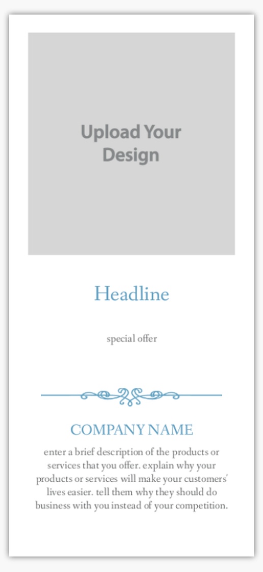 A vertical conservative white gray design for Elegant with 1 uploads