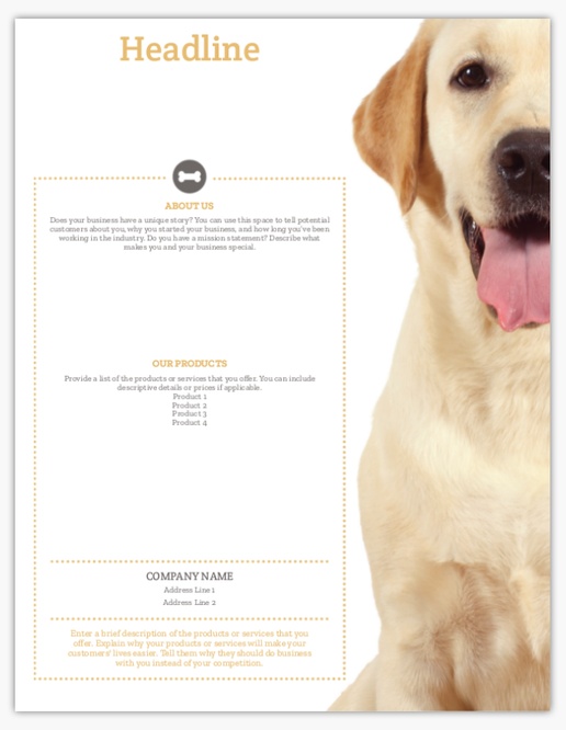 A vertical dog gray cream design for Animals & Pet Care