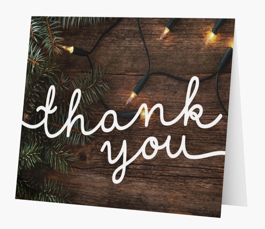 Design Preview for Design Gallery: Holiday Custom Thank You Cards, Folded 5.5" x 4"