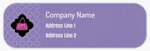 Design Preview for Fashion & Modelling Return Address Labels Templates, White Paper