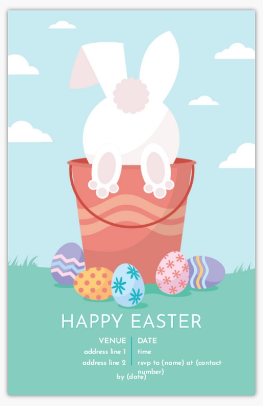 Design Preview for Easter Invitations & Announcements Templates, 4.6” x 7.2” Flat