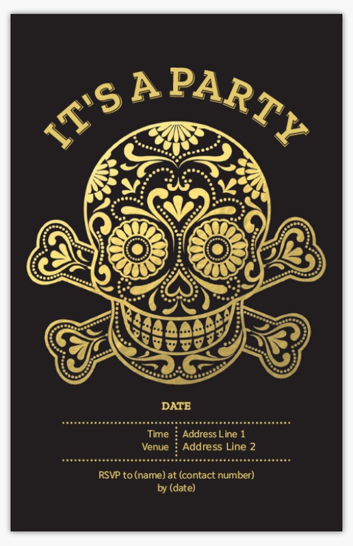 Design Preview for Design Gallery: Theme Party Invitations & Announcements, 4.6” x 7.2” Flat