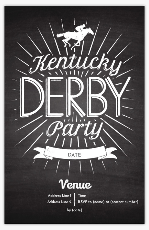 A jockey kentucky derby black gray design for Theme Party