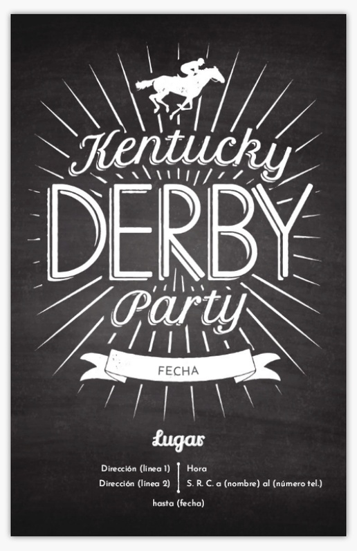 Un jinete derbi de Kentucky diseño gris para Fiestas temáticas
