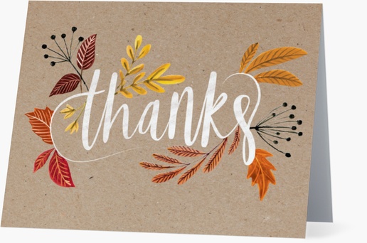 A typography botanical gray brown design for Thanksgiving