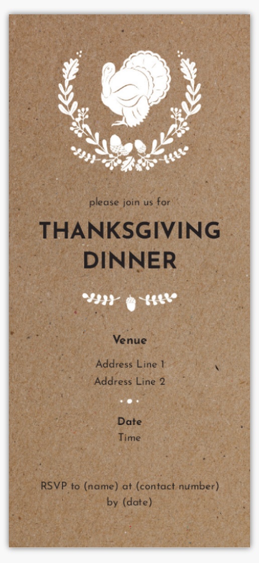 A turkey kraft paper brown design for Thanksgiving