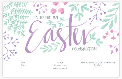 A spring easter card gray purple design for Easter