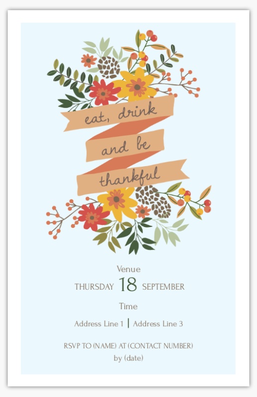 A autumn thanksgiving dinner gray brown design for Holiday