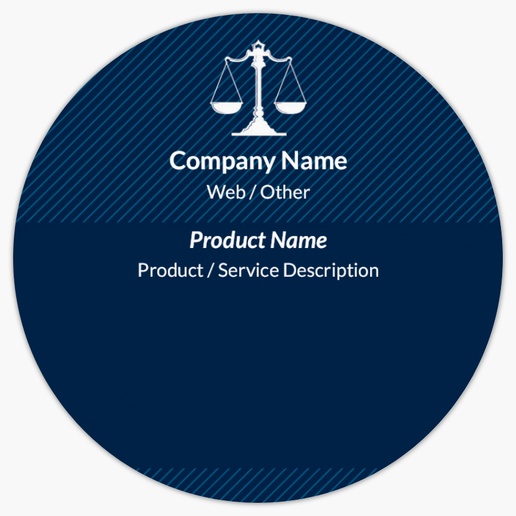 Design Preview for Law, Public Safety & Politics Product Labels on Sheets Templates, 3" x 3" Circle