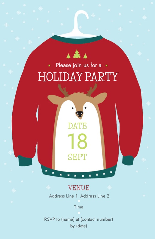 A sweater reindeer white brown design for Events