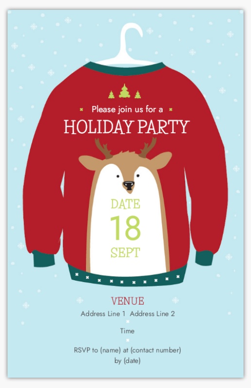 A sweater reindeer gray red design for Events