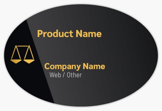 Design Preview for Law, Public Safety & Politics Product Labels on Sheets Templates, 2" x 3" Oval