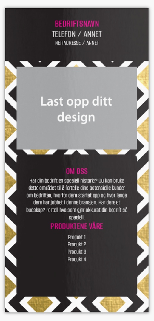 Forhåndsvisning av design for Designgalleri: Frisørsalonger Postkort, Avlang (99 x 210 mm)