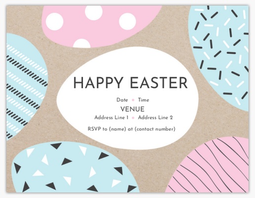 Design Preview for Easter Invitations & Announcements Templates, 5.5" x 4" Flat