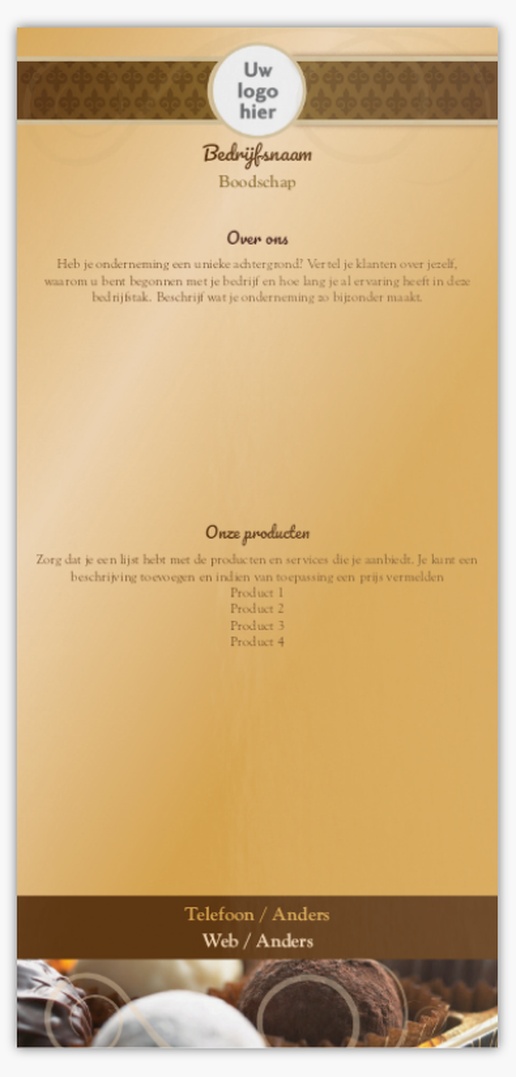 Voorvertoning ontwerp voor Ontwerpgalerij: Snoepwinkels Ansichtkaarten, DL (99 x 210 mm)