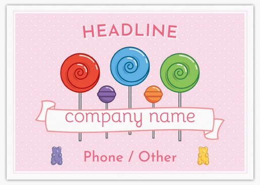 Design Preview for Design Gallery: confectionary Postcards, A6