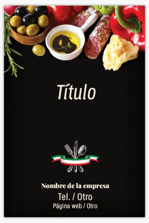 Un gastronomía italia diseño negro marrón para Cultural