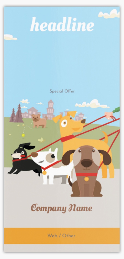 Design Preview for Design Gallery: Animals Postcards, DL (99 x 210 mm)