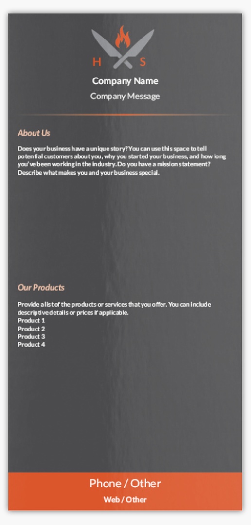Design Preview for Design Gallery: Butcher Shops Postcards, DL (99 x 210 mm)