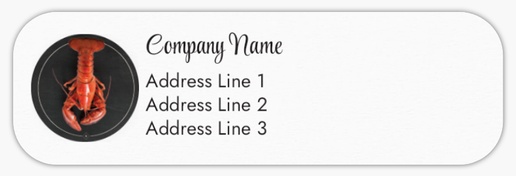 Design Preview for Fish Markets Return Address Labels Templates, White Paper
