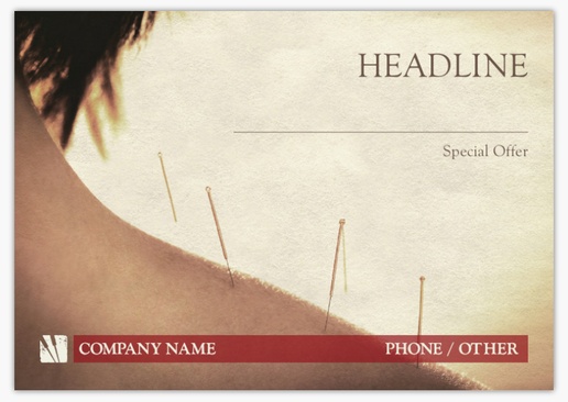 Design Preview for Design Gallery: Holistic & Alternative Medicine Postcards, A5