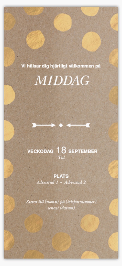Förhandsgranskning av design för Designgalleri: Inbjudningskort, Enkelt 21 x 9.5 cm