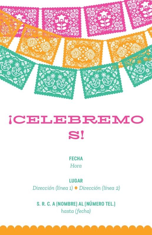 Un mexico fiesta diseño azul naranja para Fiestas temáticas