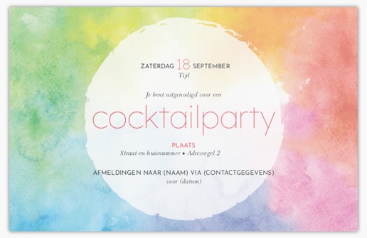 Voorvertoning ontwerp voor Ontwerpgalerij: Dineren en cocktails Kaarten en uitnodigingen, Ongevouwen 18.2 x 11.7 cm