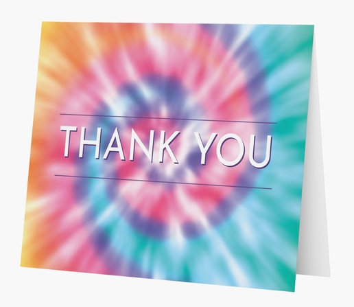 A groovy thank you pink blue design