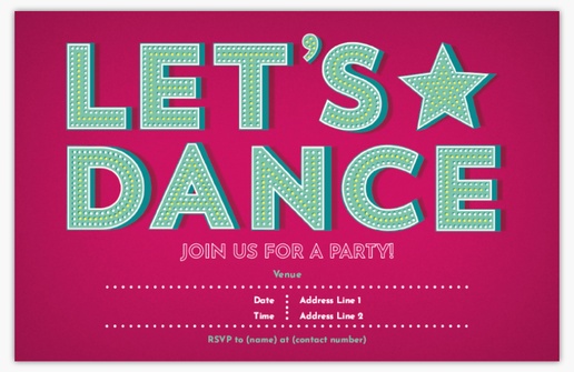 A dance party marquee pink gray design for Age