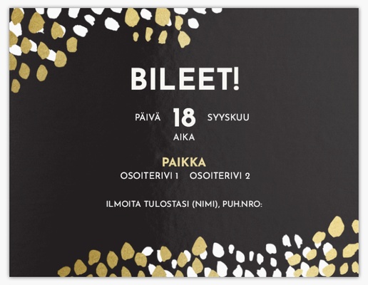 Mallin esikatselu Mallivalikoima: Syntymäpäivä Kutsukortit ja ilmoitukset, Yksiosainen 13,9 x 10,7 cm