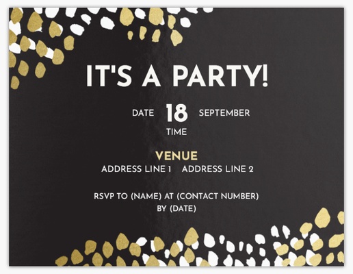 Design Preview for Invitations Templates & Designs, Flat 13.9 x 10.7 cm