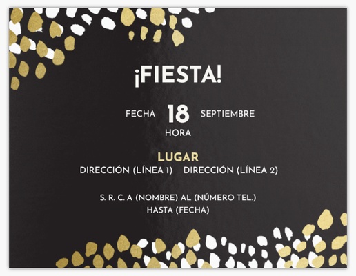 Vista previa del diseño de Invitaciones para cumpleaños de adultos, Plano 13,9 x 10,7 cm