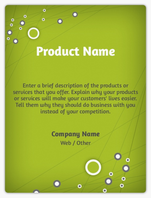 Design Preview for Marketing & Communications Product Labels on Sheets Templates, 3" x 4" Rounded Rectangle