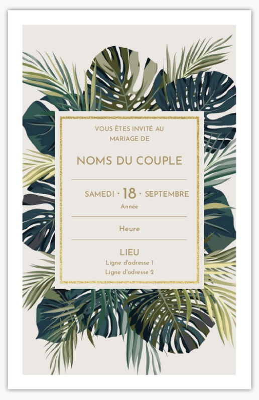 Aperçu du graphisme pour Faire-part de mariage, Non pliées 18.2 x 11.7 cm