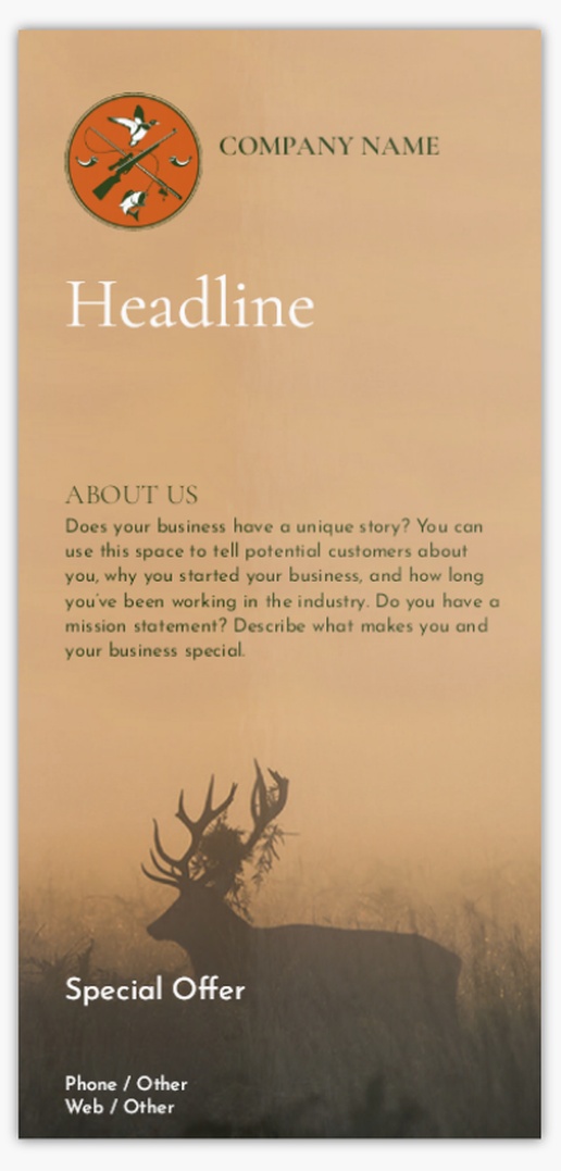 Design Preview for Design Gallery: Hunting & Fishing Postcards, DL (99 x 210 mm)