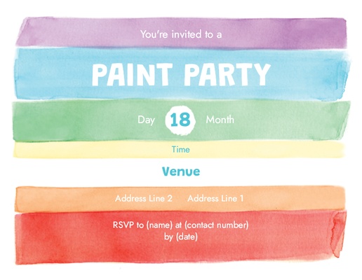 Design Preview for Kids’ Birthday Invitations , 13.9 x 10.7 cm