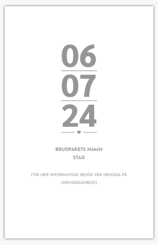 Förhandsgranskning av design för Designgalleri: Minimal Spara datumet-kort, 18.2 x 11.7 cm