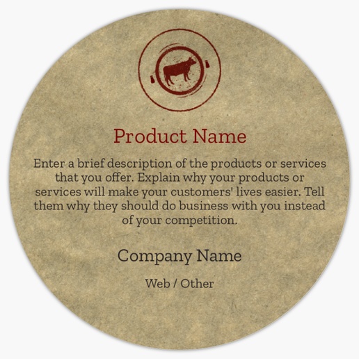 Design Preview for Design Gallery: Agriculture & Farming Product Labels on Sheets, 3" x 3" Circle