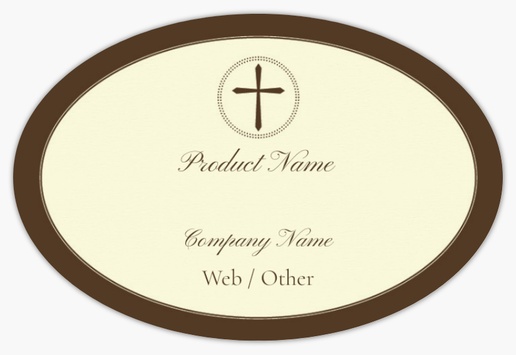Design Preview for Religious & Spiritual Product Labels on Sheets Templates, 2" x 3" Oval