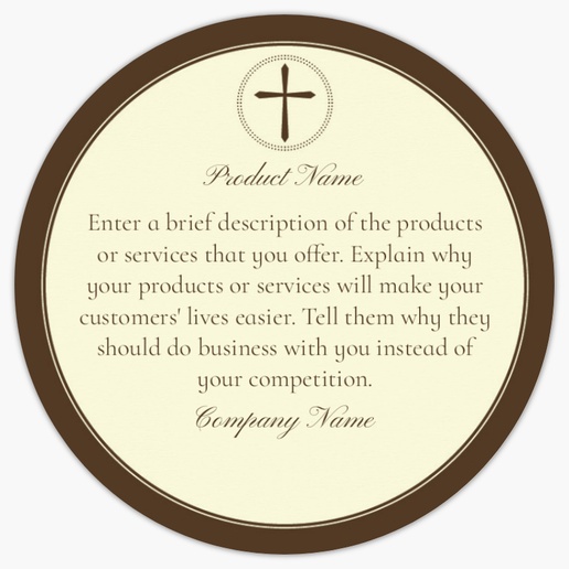 Design Preview for Religious & Spiritual Product Labels on Sheets Templates, 3" x 3" Circle