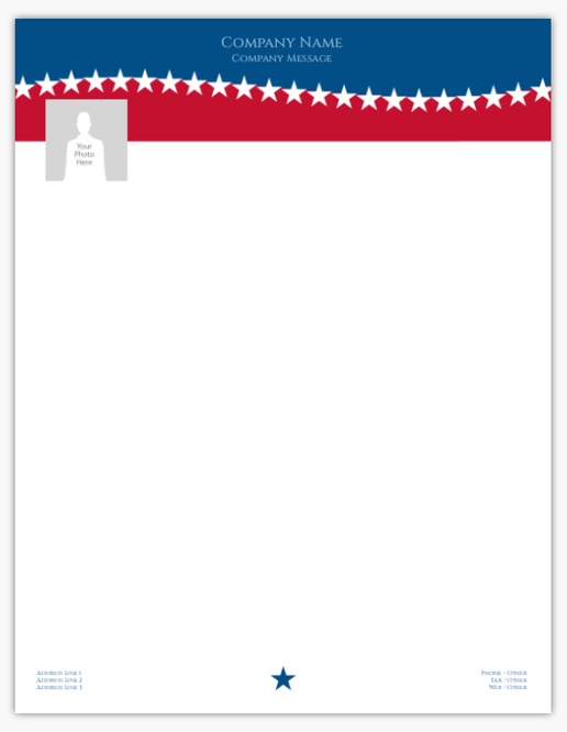 A patriotism patriotic blue red design for Election with 1 uploads