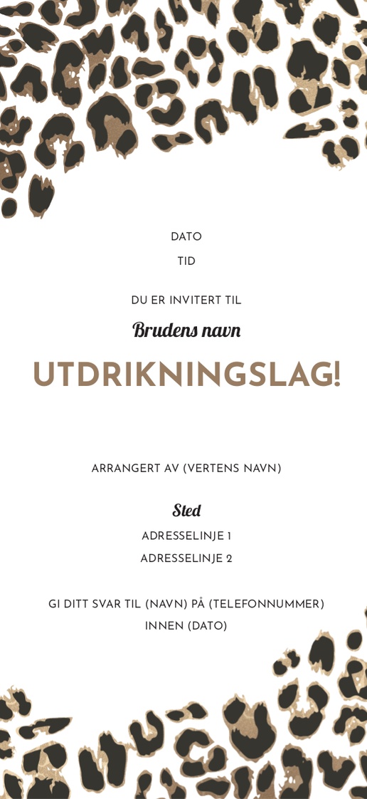 Forhåndsvisning av design for Designgalleri: Gøy og fantasifullt Invitasjoner og kort, Ensidig 21 x 9.5 cm